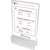 Plastic Products Mfg Double-Sided Clear Acrylic Tiered Cubicle Sign Holder