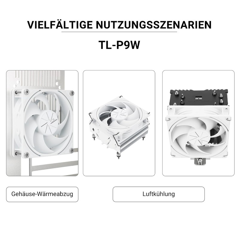 Thermalright TL-P9W CPU PWM Fan PC Case Fan Silent 4PIN