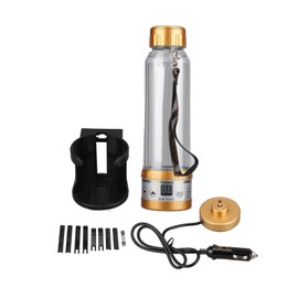 Car Electric Kettle 12V 24V Transparent Car Water Kettle 280ml Large Capacity Portable Multifunctional Water Boiler Gold