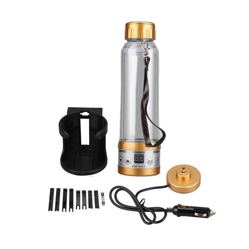 Car Electric Kettle 12V 24V Transparent Car Water Kettle 280ml