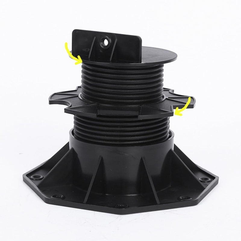 2Pcs Adjustable Deck Support, Joist Support Pedestals,Floor Support Pedestals, Floating