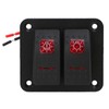 Rocker Switch Panel 2 Gang On Off Pre Wired Red
