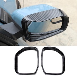 Side Rearview Mirror Rain Eyebrow Frame Decorative Trim for Ford Maverick 2022 2023 2024, Car Decoration Accessories 2Pcs (Carbon Fiber Grain)