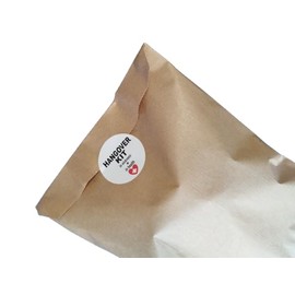 Kraft Paper Bags with Adhesive Labels for Anti-Hangover Kit, 50 Units, 22 x 16.5 cm (English)