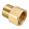 sourcing map Brass Threaded Pipe Fitting 1/2 PT Male x
