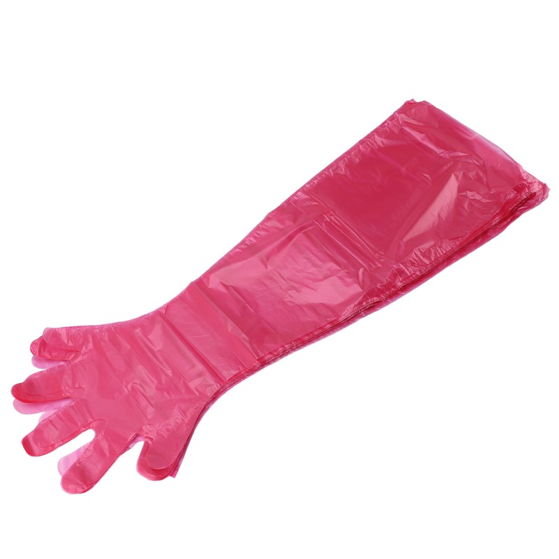 100Pcs Long Arm Disposable Plastic Gloves Safe Reliable Multipurpose Veterinary