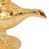 Gold Magic Genie Lamp Embossed Flowers Hollow Zinc Alloy Vintage