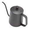 Long Narrow Coffee Kettle Black Stainless Steel Rustproof Small Pour