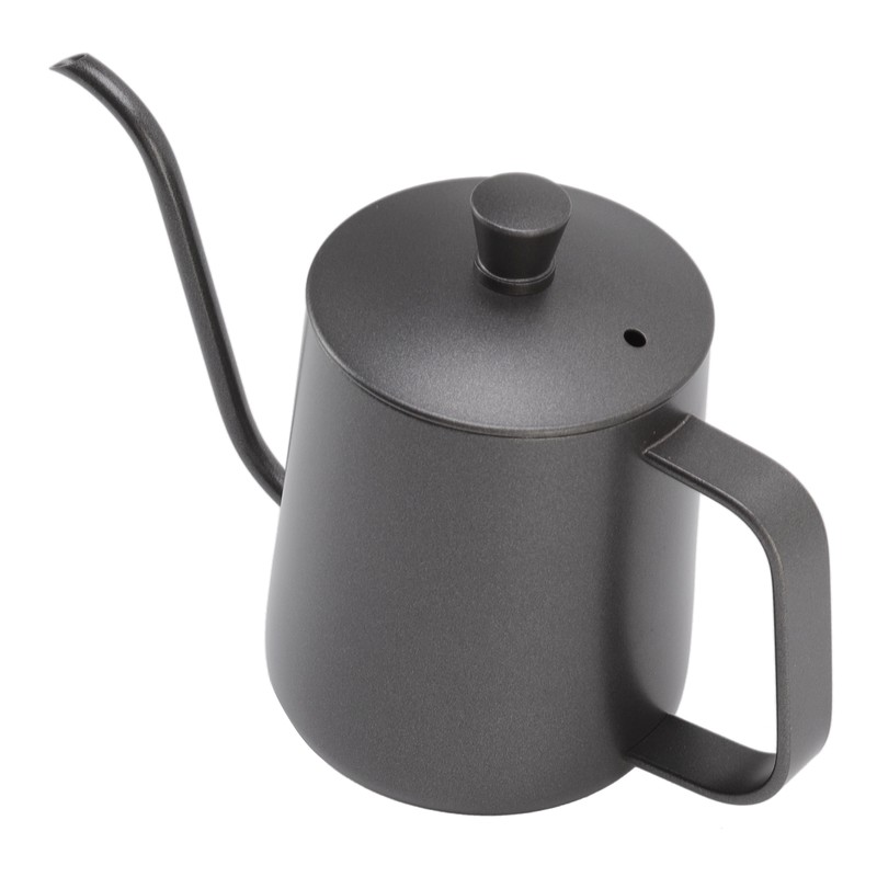 Long Narrow Coffee Kettle Black Stainless Steel Rustproof Small Pour