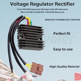 Amavoler Voltage Regulator Rectifier Replacement Parts Fit For KTM 990 Supermoto SM Super Duke 990 Adventure 990 S LC8 990 LC8 ABS RC8 1190 R 690 Motorcycle