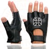 Milwaukee Leather Men's Fingerless Motorcycle Riding Hand Gloves - Medium