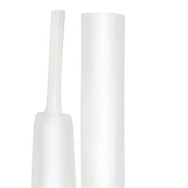 Heat Shrink Tubes, 4Ft Dual Wall Heat Shrink Tubing 3:1 Ratio Glue Lined Marine Shrink Tube Cable Sleeving Wrap Protector Transparent Round Diameter before Shrinking (0.31” (7.9mm))