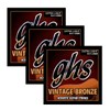 GHS Strings VN-XL VINTAGE BRONZE Acoustic Guitar Strings, 6 Set,