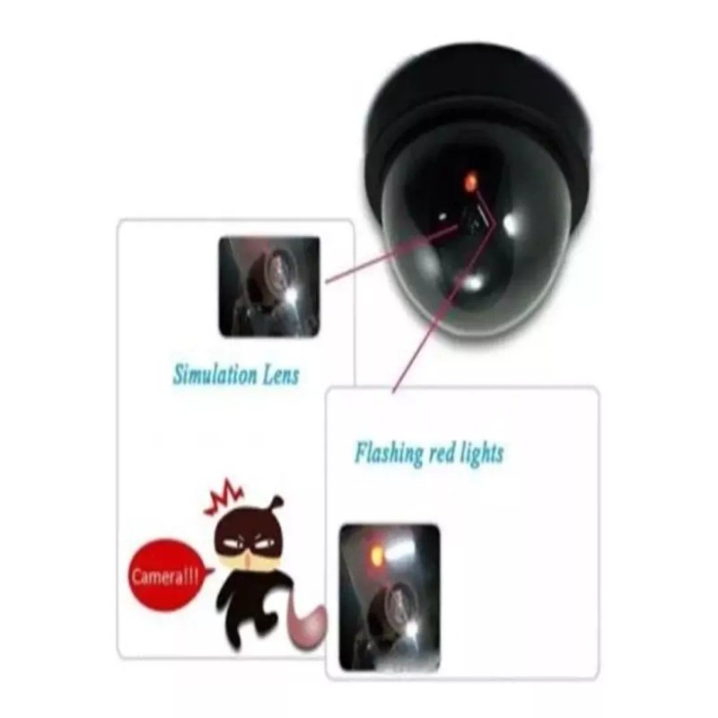 CL Cámara Domi De Seguridad Fake De Pilas Domo De