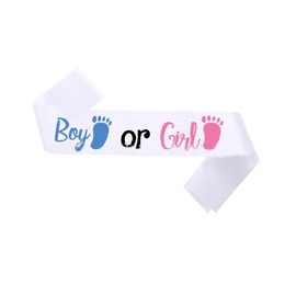 QPARTYFIRE Boy or Gril sash,Gender Reveal Sash,Pink Blue Mom to Be Sash Dad to Be Sash for for Baby Shower Decoration Gender Reveal Party Supplies Pregnancy Prop