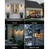 KDG Black Outdoor Waterproof Modern Patio Wall Light Fixtures Set