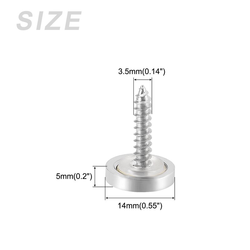 METALLIXITY 12pcs 14mm Brass Plated Screw Cap Cover Decorative Screws