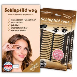 Schlepflid Tape® "pretty size" (M) eyelid lift without surgery [240 pieces] small beauty aids for hanging eyelids - slip-on eyelid strips - eyelid tape - dermatest note: very good