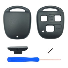 Cutting Not Required - Replacement Keyless Entry Remote Key Fob Shell Case for 3 Buttons Lexus/Toyota Car Key Fob Cover (Pack1)