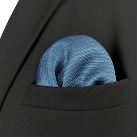 S&W SHLAX&WING Men's Pocket Square Plain Blue Green Yellow XL Wedding, Hh28