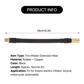 Ktsxxops Tire Inflator Extension Hose 6.3Inch Air Pump Tube Replacement for Electric Inflator Motorcycle Automobile Flexible Multipurpose