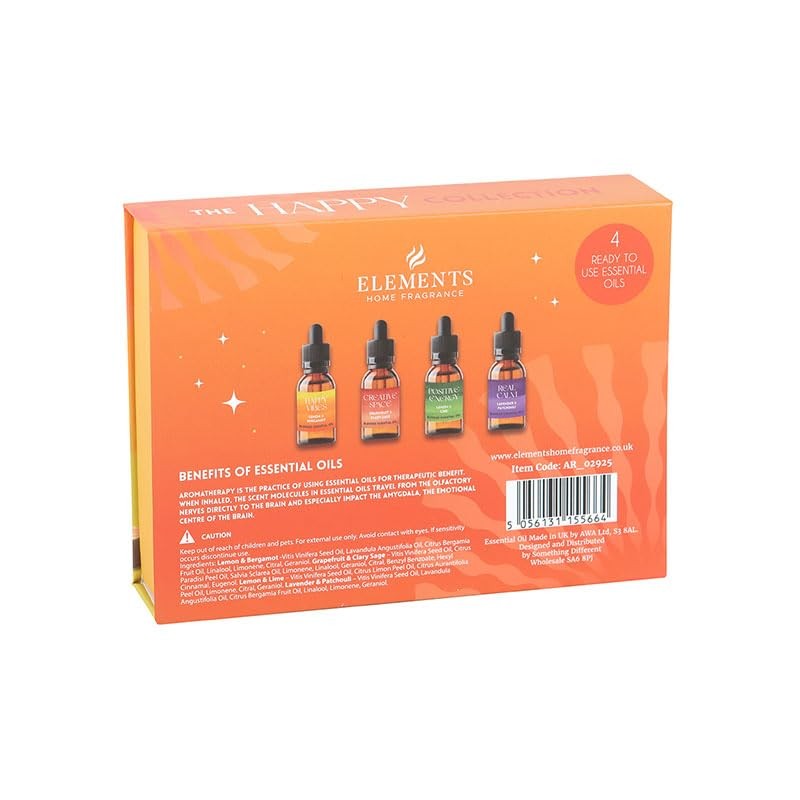 Essential Oils Set - 4x10ml Blended Oils with Dropper Lids
