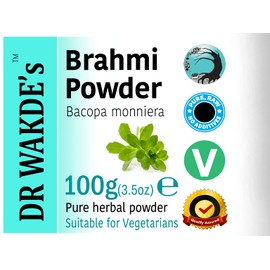 DR WAKDE'S Brahmi Powder (Bacopa monniera) - 100g (3.5oz) | Pure, Raw & Dried Powder | Natural Aroma and Freshness | Fine Powder | Vegan | Premium Grade | Nothing Added, Nothing Removed