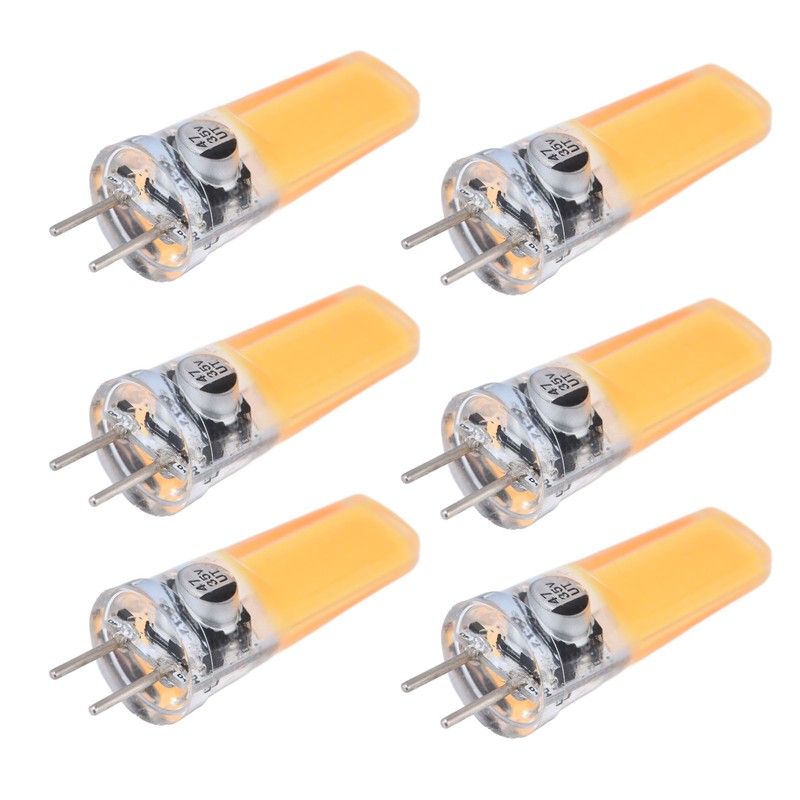 6PCS GY6.35 Bulb 5W COB Light Bulb 500lm Silicone Ceiling