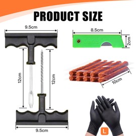 Hugwish 15pcs Car Tyre Repair Kit, Tyre Repair Kit Car, Tyre Repair Kit, Tyre Repair Kit for Car, Motorcycle, Van, Lawn Mower