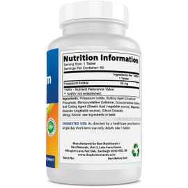 Best Naturals Potassium Iodide 65 mg - Dietary Supplement, 60 Tablets