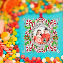 NEYEABL 【Christmas Tree Candy Frame Ornaments】 2" Photo Candy Shape Ornaments, Bringing Unique Charm to Babies' First Christmas, Family and Lovers, Adding More Romance to Christmas. ﻿ (Christmas)