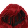 Red Long Straight Wigs with Bang Synthetic Heat Resistant Breathable