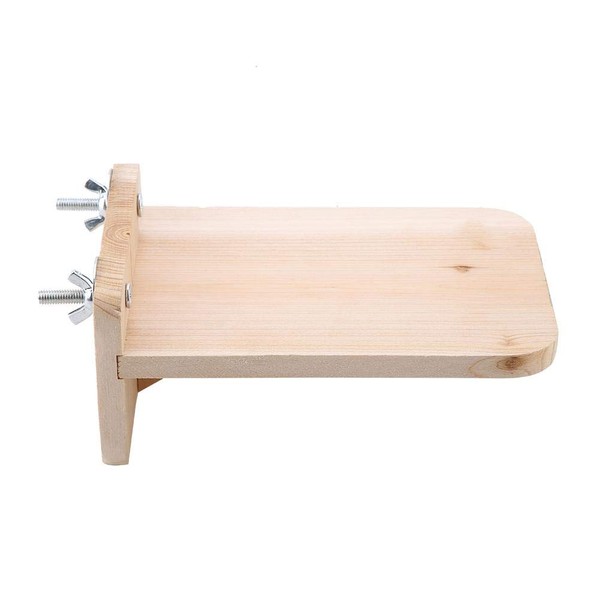 Hamster Springboard Pet Wood Stand Platform Perch Rectangular Wooden Climbing