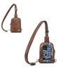 Haytijoe Small Crossbody Sling Bag for Women Travel Purses Anti Theft Cross Body Bag for Woman Fanny Packs(Brown Touch Screen)
