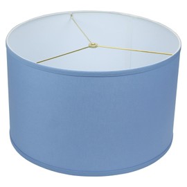 FenchelShades.com 18" Top Diameter x 18" Bottom Diameter 11" Height Cylinder Drum Lampshade USA Made (Periwinkle)