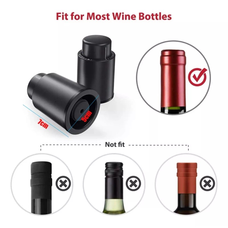 Estuchelandia Tapon Botella Bomba Corcho Vino Vacío Sellado Con Fechador