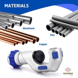 GOLDMAN SERVICE | Copper Pipe Cutter Professional Air Conditioning Plumbing Tool + 2 Spare Blades - Copper Aluminium PVC Tubes Size: (5-32 mm)