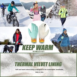 Pixel Panda Winter Gloves for Men Women Warm Touchscreen Gloves for Cold Weather Thin Water-Resistant Windproof Non-Slip Gloves for Cycling, Driving, Running, Hiking