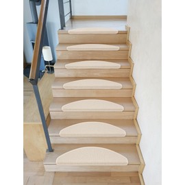 Kettelservice-Metzker Ariston Stair Mats in Special Format 64/20 cm Semi-Circular Beige 1 Piece
