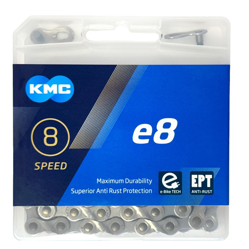 KMC E8 Turbo EPT Anti-Rust 8 Speed E-Bike Chain Dark