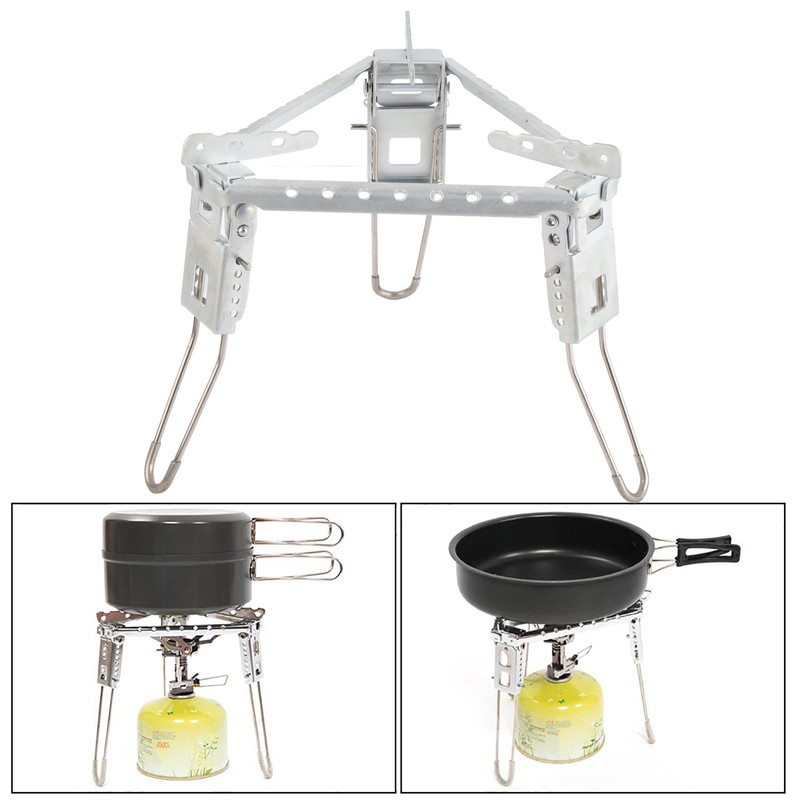 Foldable Gas Stove Pot Rack Bracket Canister Stand Fuel Grill