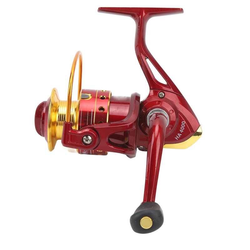 8 Bearing Fishing Spinning Reel Red Color 5.2:1 Gear Ratio