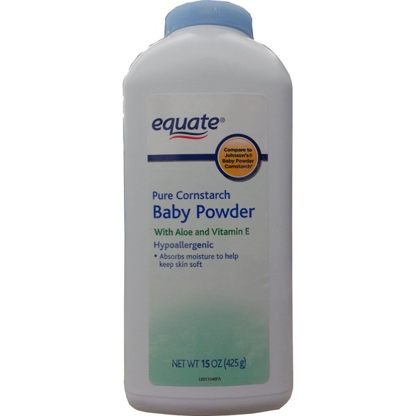 Equate Pure Cornstarch Baby Powder With Aloe and Vitamin E, 15oz by Judastice