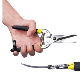 Gardeness Gardening Scissor 12 PCS Curved Stainless Steel Serrated Blade Pruning Shear, harvest shears picking shears Pruning Snip Harvesting Fruit Picking, Mandarins, Lemons and Grape