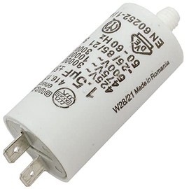 Lumonic Starting Capacitor 416.17.23 A [Including Plug 6.3 x 0.8 mm] | Motor Capacitor 1.5µF 450V 28 x 55 mm I Capacitor in Insulated Plastic Housing