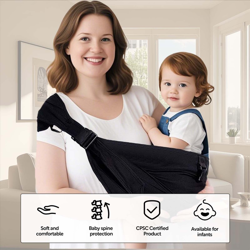 Plus Size Baby Sling Carrier - Baby Carrier Extended Adjustable