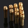 dophee 10Pcs 0.5-3.2mm Brass Collet Nut Adapter, Shank Dia 4.3mm