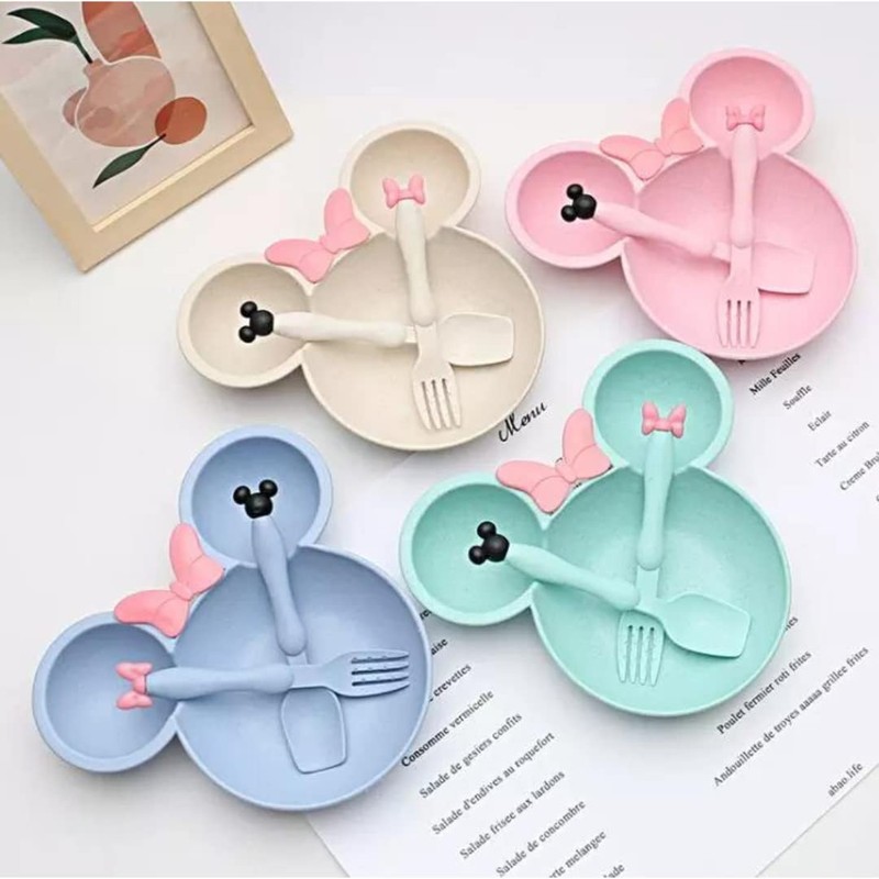 Minnie Kids Dinnerware Kids Dinnerware Set 3 Piece Plastic Spoon