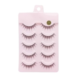Philimumu False Eyelashes, Natural Bunchy False Eyelashes, Black Axis Handmade, Ultra Lightweight, Soft Close Eyelashes, Eye Rashes, Easy for Beginners, False Eyelashes 5 Pairs (013)