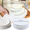 Pantryily China Storage Containers for Dishes Plate, 2 Pack Hard
